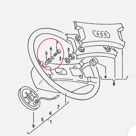 Isolierbuchse für Lenkrad Hupenknopf